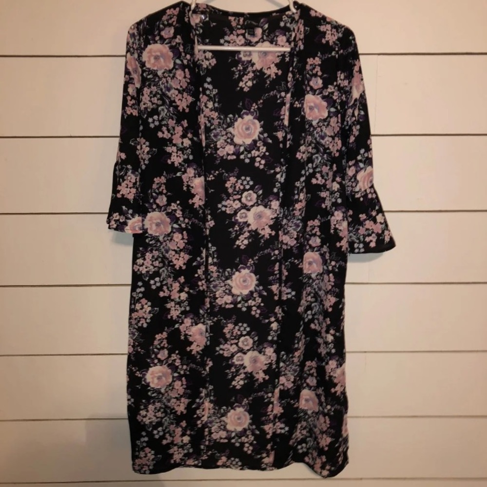 youth floral cardigan